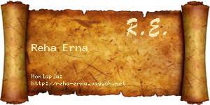 Reha Erna névjegykártya